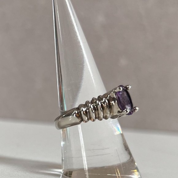 Sundance Amethyst Sterling Silver Handmade Ring | Vintage Artisan Jewelry - Picture 11 of 16